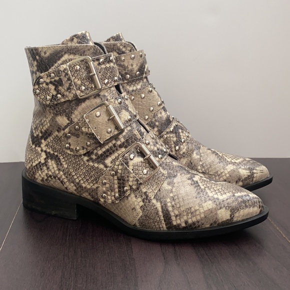 Steven New York Harmon Snakeskin Synthetic Booties - Picture 6 of 9
